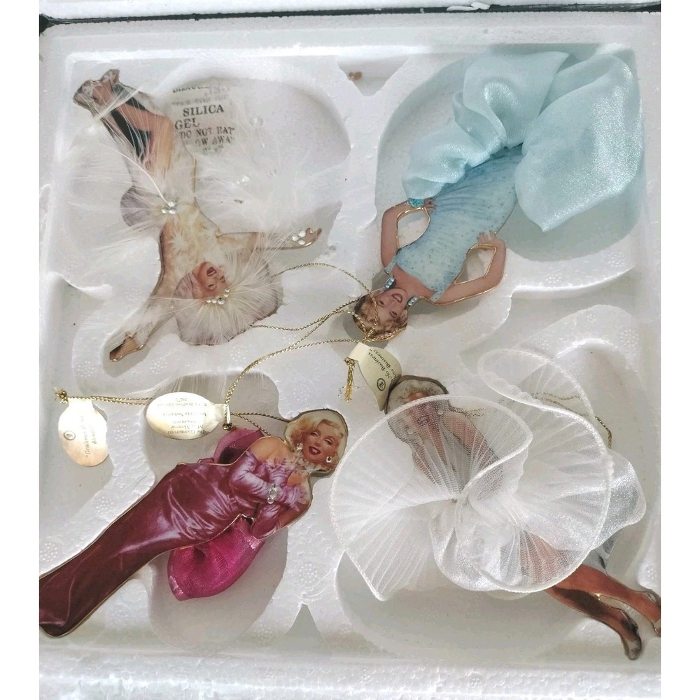 Bradford Editions Marilyn Monroe Ornaments Set of 4 Glamorous Miss Monroe COA